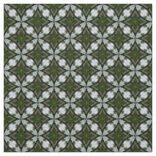 Stern Olivgrün Muster Upholstermöbel Stoff (Muster)