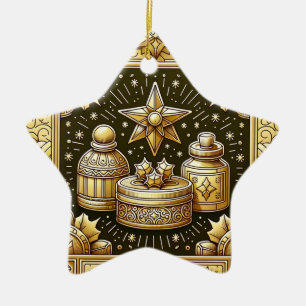 Stern Ornament aus Keramik