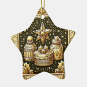 Stern Ornament aus Keramik (Links)