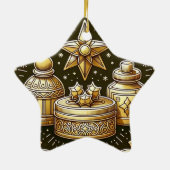 Stern Ornament aus Keramik (Hinten)