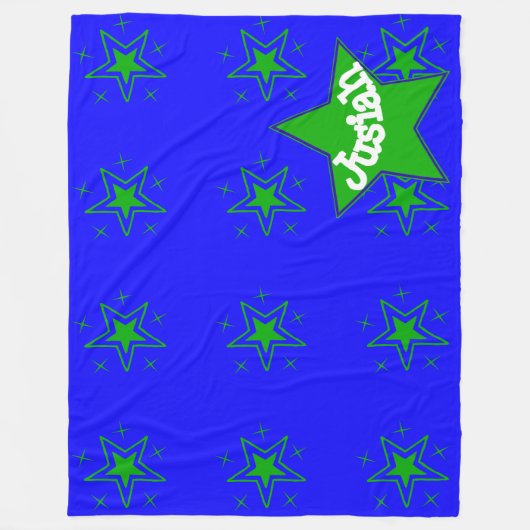 Stern-Power-Decke! Kundengerecht Fleecedecke (Vorderseite)