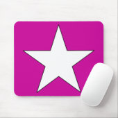 Stern-Power-Rosa/Weiß Mousepad (Mit Mouse)