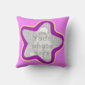 Stern-Prinzessinname der Mädchen lila u. Kissen (Rückseite)