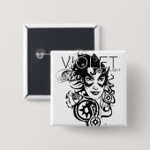 Stern-Saphir-Grafik 4 Button (Vorne & Hinten)