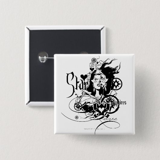 Stern-Saphir-Grafik 7 Button (Vorne & Hinten)