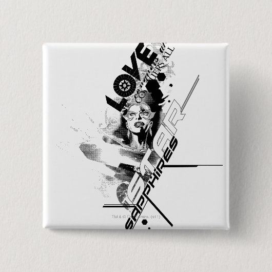 Stern-Saphir-Grafik 9 Button (Vorderseite)