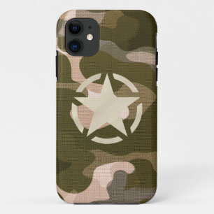 Stern-Schablone Vintage-Aufkleber auf Camo-Style-i Case-Mate iPhone Hülle