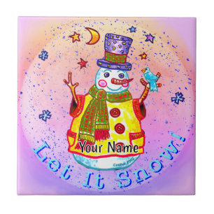 Stern Schneemann Fliese