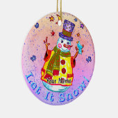 Stern Schneemann Keramik Ornament (Rechts)