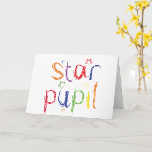 Stern-Schüler-Glückwünsche Karte (Gelbe Blume)