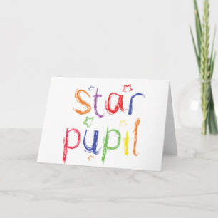 Stern-Schüler-Glückwünsche Karte