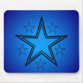 Stern-schwarzes Blau Mousepad (Vorne)