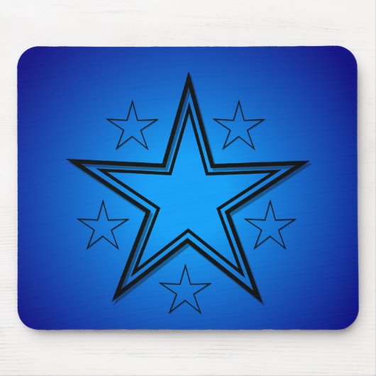 Stern-schwarzes Blau Mousepad (Vorne)