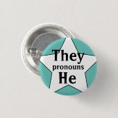 Stern Sie Er Pronomen Button (Vorne & Hinten)