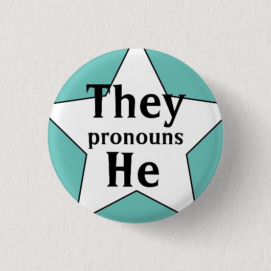 Stern Sie Er Pronomen Button (Vorderseite)