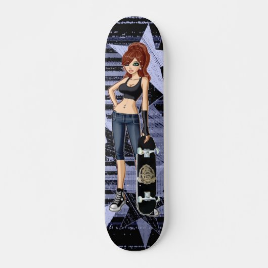 Stern-Skater-MädchenSkateboard Skateboard (Vorne)
