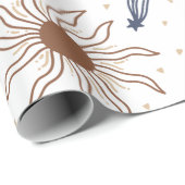 Stern, Sonne und Mond Geschenkpapier (Rolleneckpunkt)