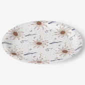 Stern, Sonne und Mond Pappteller (Schrägansicht)