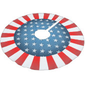 Stern-Spangled Art Polyester Weihnachtsbaumdecke (Schrägansicht)