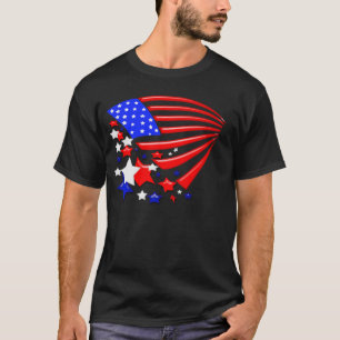 Stern Spangled Fahnen-Amerika-Flaggen-T - Shirt