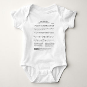 Stern-Spangled Fahnen-Nationalhymne-Musik-Blatt Baby Strampler