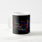 Stern Spangled Fahnen-Tasse Kaffeetasse (Vorderseite Links)