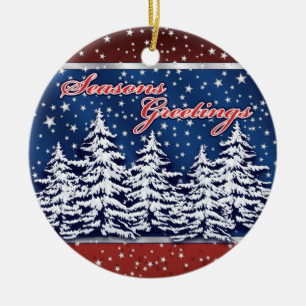 Stern Spangled Festtages-Verzierung Keramikornament