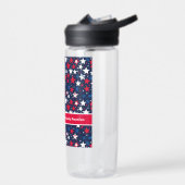 Stern-Spangled-Hydration: Custom Red, White, Blue Trinkflasche (Links)