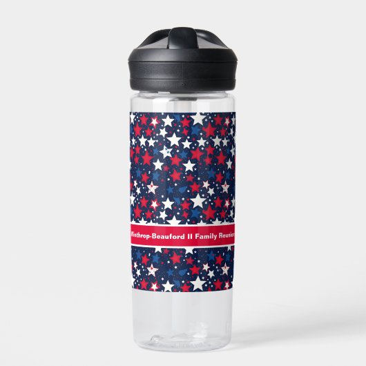 Stern-Spangled-Hydration: Custom Red, White, Blue Trinkflasche (Vorderseite)