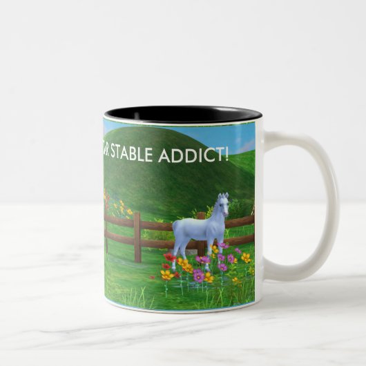 Stern-stabile Süchtig-Kaffee-Tasse Zweifarbige Tasse (Rechts)