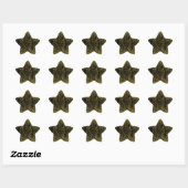 Stern Sticker Gold Glitter (Blatt)