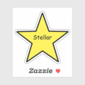 Stern Sticker – Lustiger Minimal Sticker (Blatt)