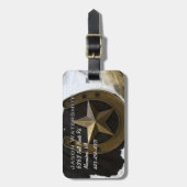 Stern-Stolz-Gepäckanhänger Texas einziger Gepäckanhänger (Vorderseite vertikal)