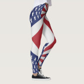 Stern-Streifen-rotes weißes Blau USA Leggings (Rechts)