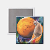 Stern-Surfer-Katze Chili Pepper Magnet (Vorderseite/Rückseite)