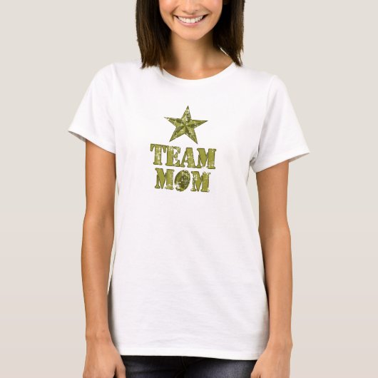 Stern Team-Mama-Fußball-Generals T-Shirt (Vorderseite)