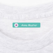 Stern - türkis lila - 96 schmale Kinder Etiketten (Befestigt)