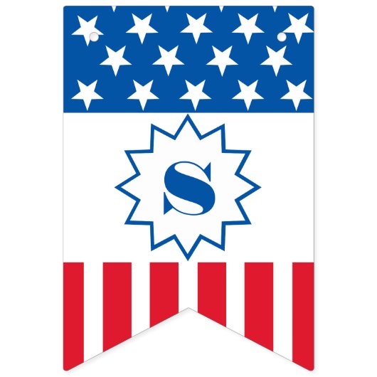 Stern- u. Streifenfahne Wimpelkette (Zweite Fahne)