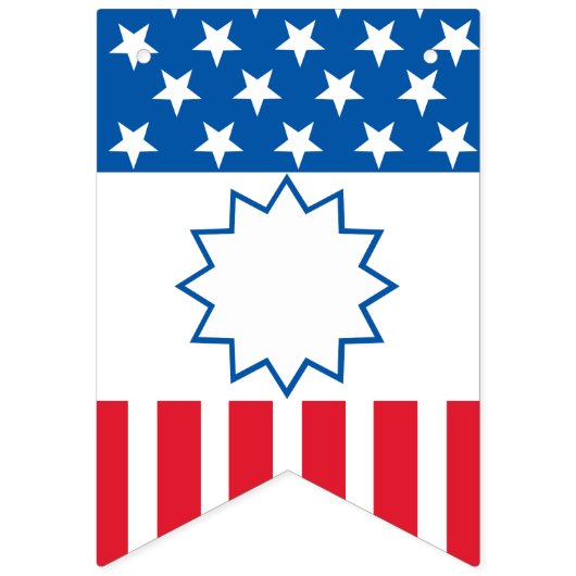 Stern- u. Streifenfahne Wimpelkette (Erste Fahne)