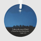 Stern über Bethlehem - Symbol der Geburt Jesu Ornament (Rückseite)