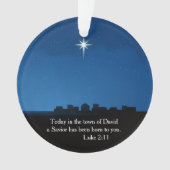 Stern über Bethlehem - Symbol der Geburt Jesu Ornament (Vorderseite)