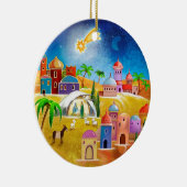 Stern über Bethlehemweihnachtsverzierung Keramikornament (Rechts)