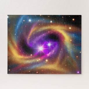 Stern umgeben von farbenfrohen kosmischen Rennen Puzzle