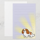 Stern-unbekümmerter Königcharles Spaniel Briefpapier (Vorne/Hinten)