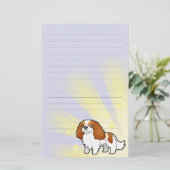 Stern-unbekümmerter Königcharles Spaniel Briefpapier (Stehend Vorderseite)