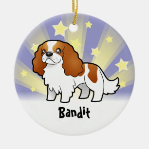 Stern-unbekümmerter Königcharles Spaniel Keramik Ornament