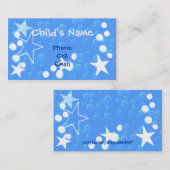 Stern-und der Blasen-Kinder Telefonkarte Telefonnummerkarte (Vorne/Hinten)