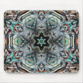 Stern und Hexagon Kaleidoskop mit leichter Textur Mousepad (Vorne)