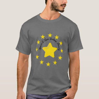 Stern und Liebesknopf Mädchen T-Shirt