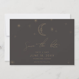 Stern und Mond Himmels-Speichern Sie das Datum mit Save The Date